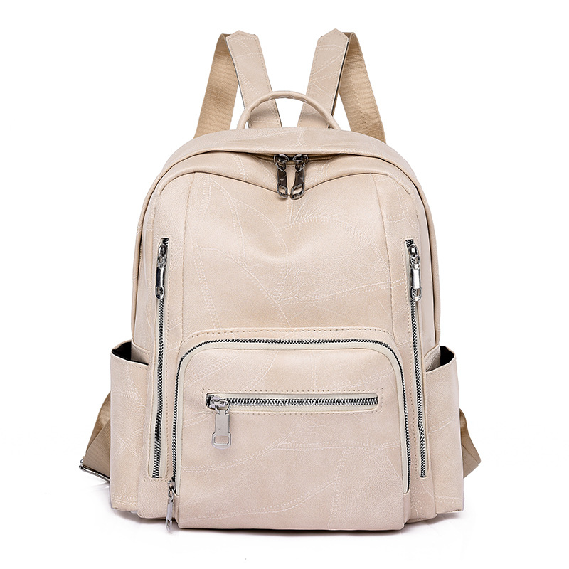 Leather Work Womens Backpack - Women Fashion PU Leather Backpack Multi