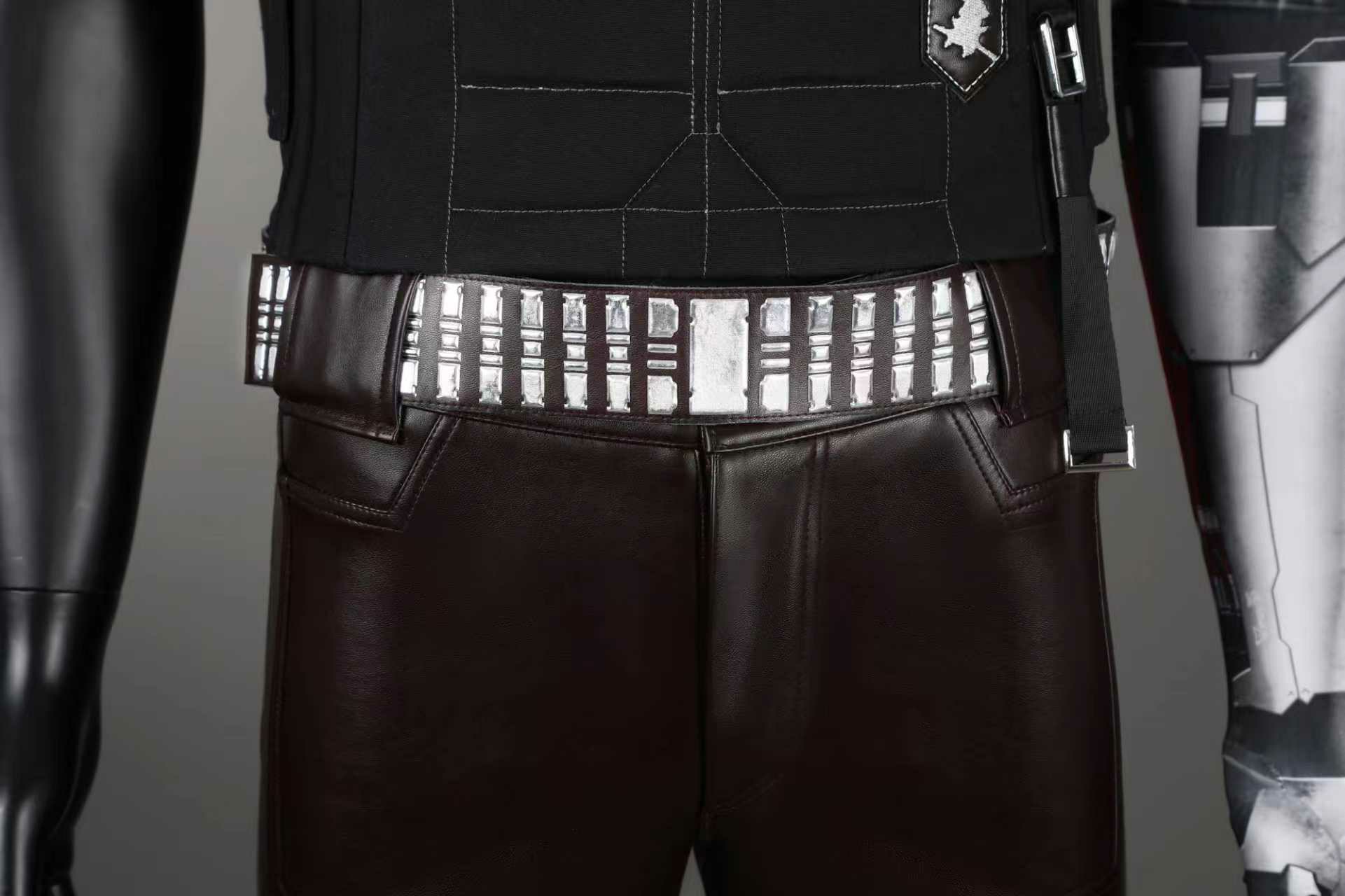 Leather Work Vest - Johnny silverhand Cosplay Costume Halloween Carnival