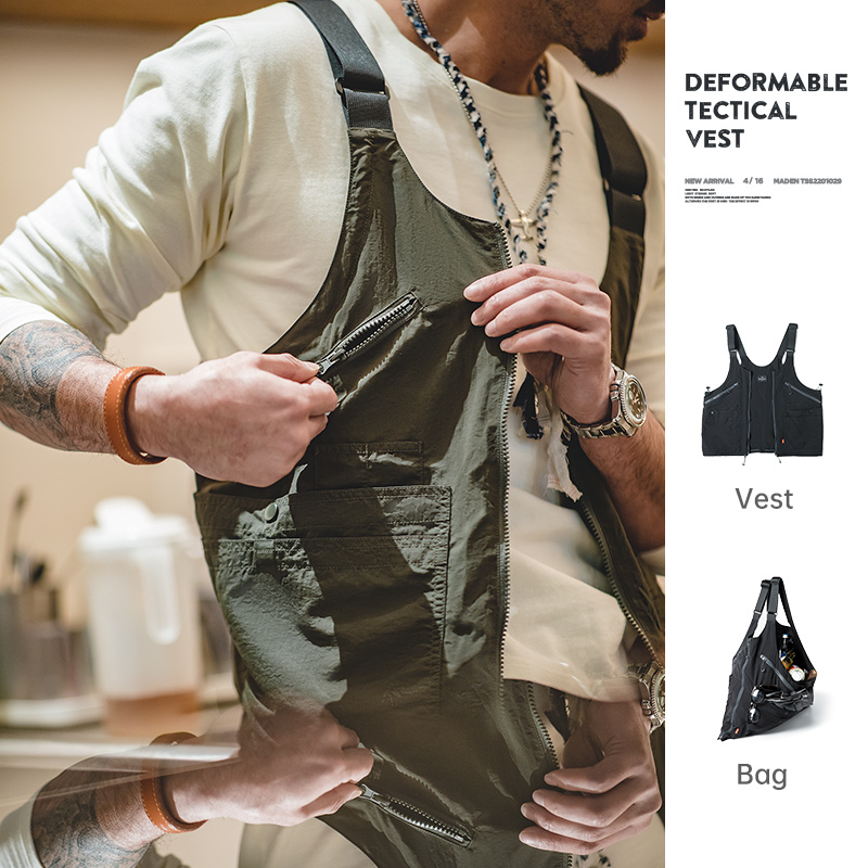 Leather Work Vest - Maden 2023 New Design Male Casual