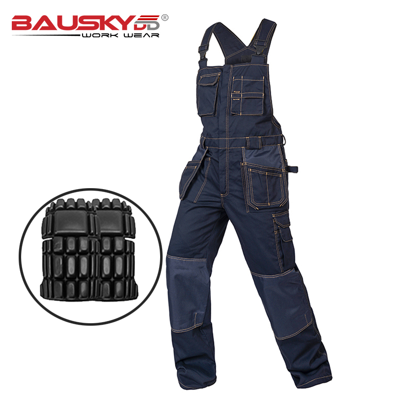Leather Work Overalls - Multi Pocket Work Bib Overalls Men