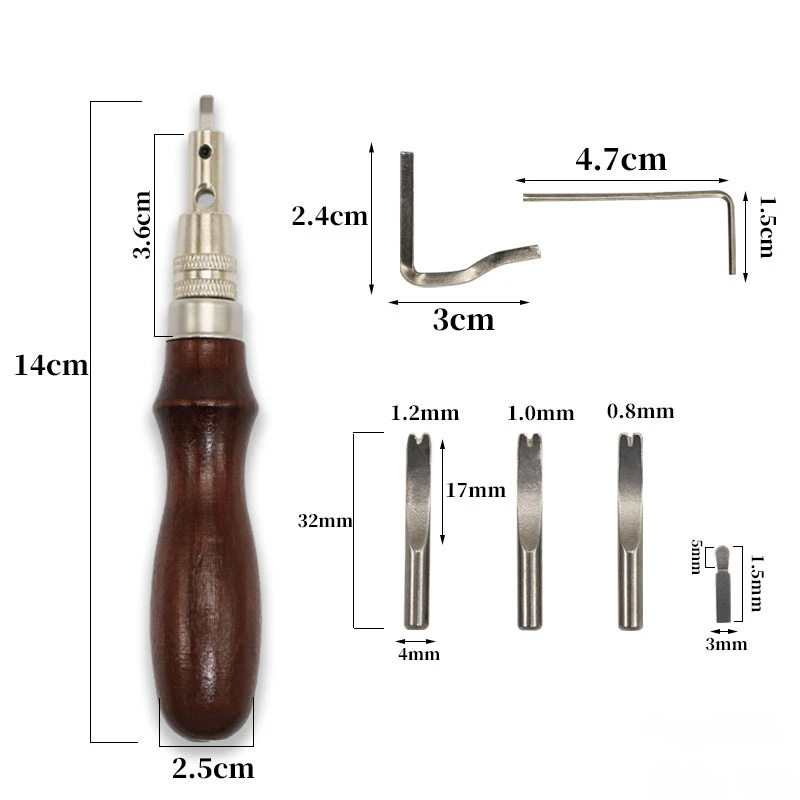 7-In-1 Multifunctional Leather - Leatherwork Edge Beveler recension och pris