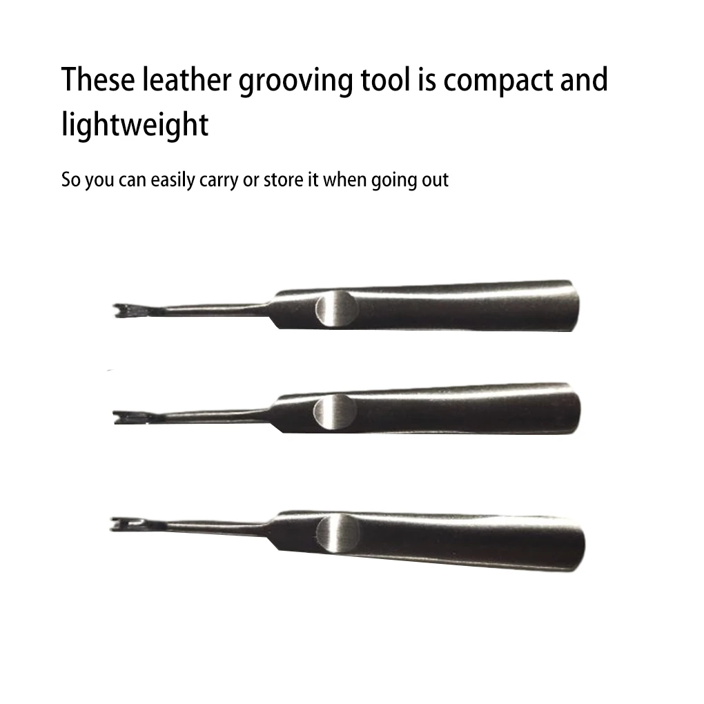 3Pcs Leather Groover Kit U V S - Leatherwork Edge Beveler recension och pris
