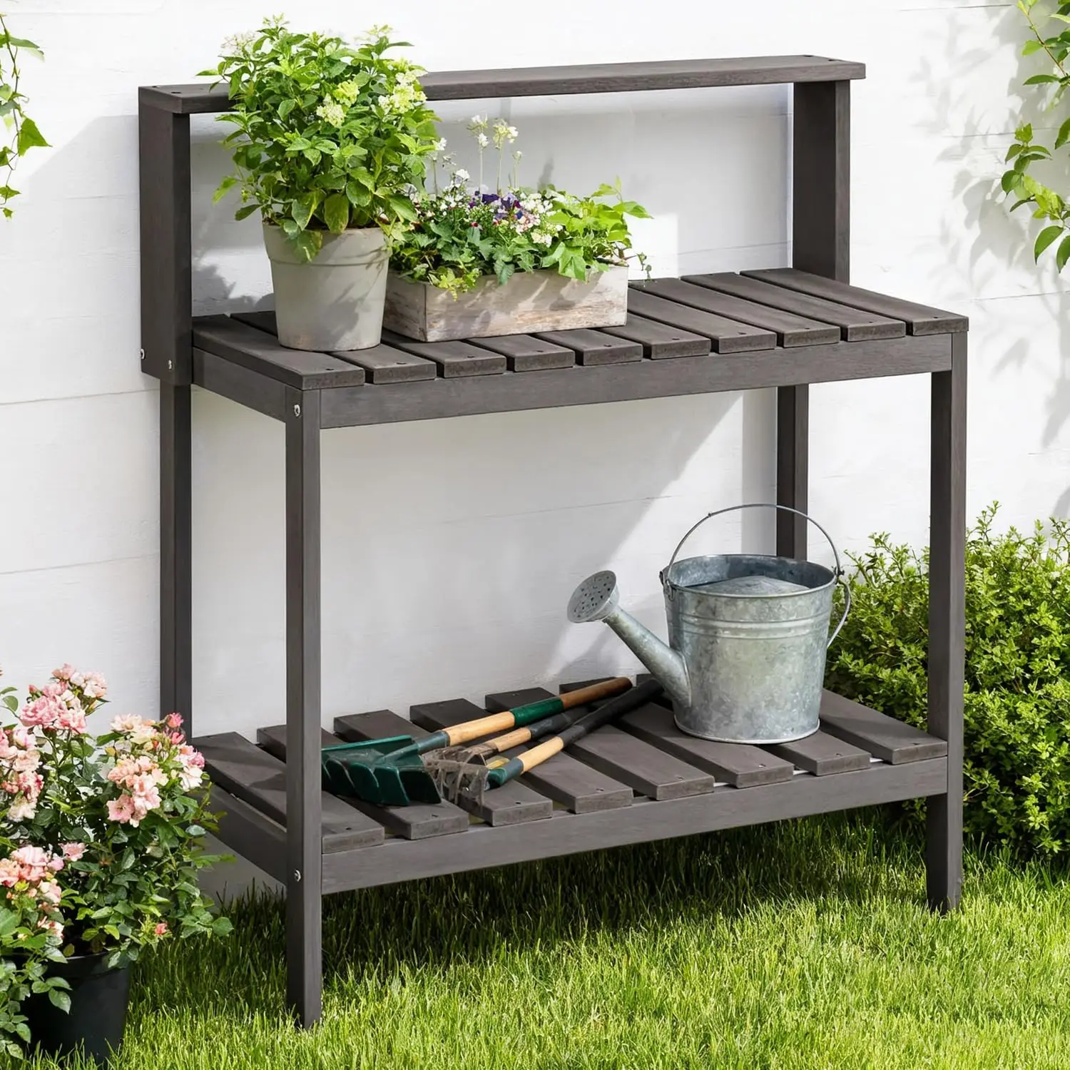 Outdoor Potting Bench, HDPE Pa - Leatherwork Bench recension och pris