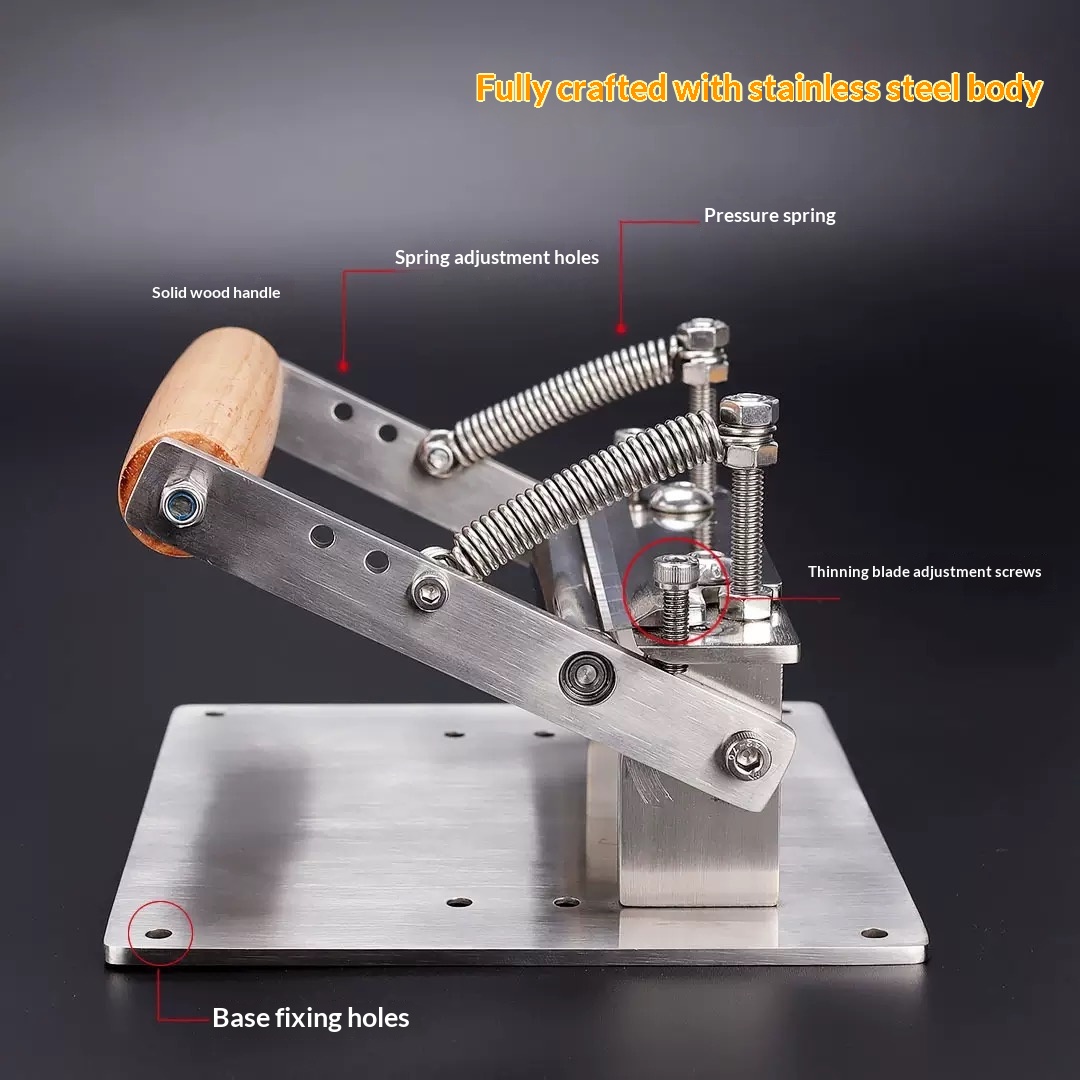 Wooden Handle Manual Leather P - Skiver Leather Thin recension och pris