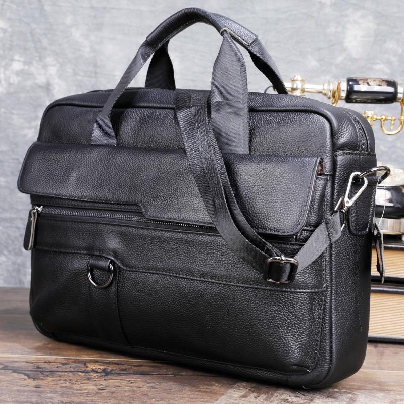 Large Men's Genuine Leather Ha - Leatherwork Bag recension och pris