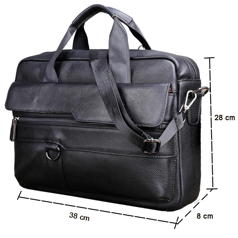 Large Men's Genuine Leather Ha - Leatherwork Bag recension och pris