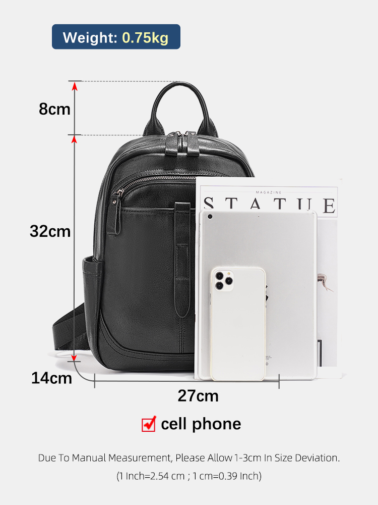 Zency Women's Genuine Leather  - Leather Work Womens Backpack recension och pris