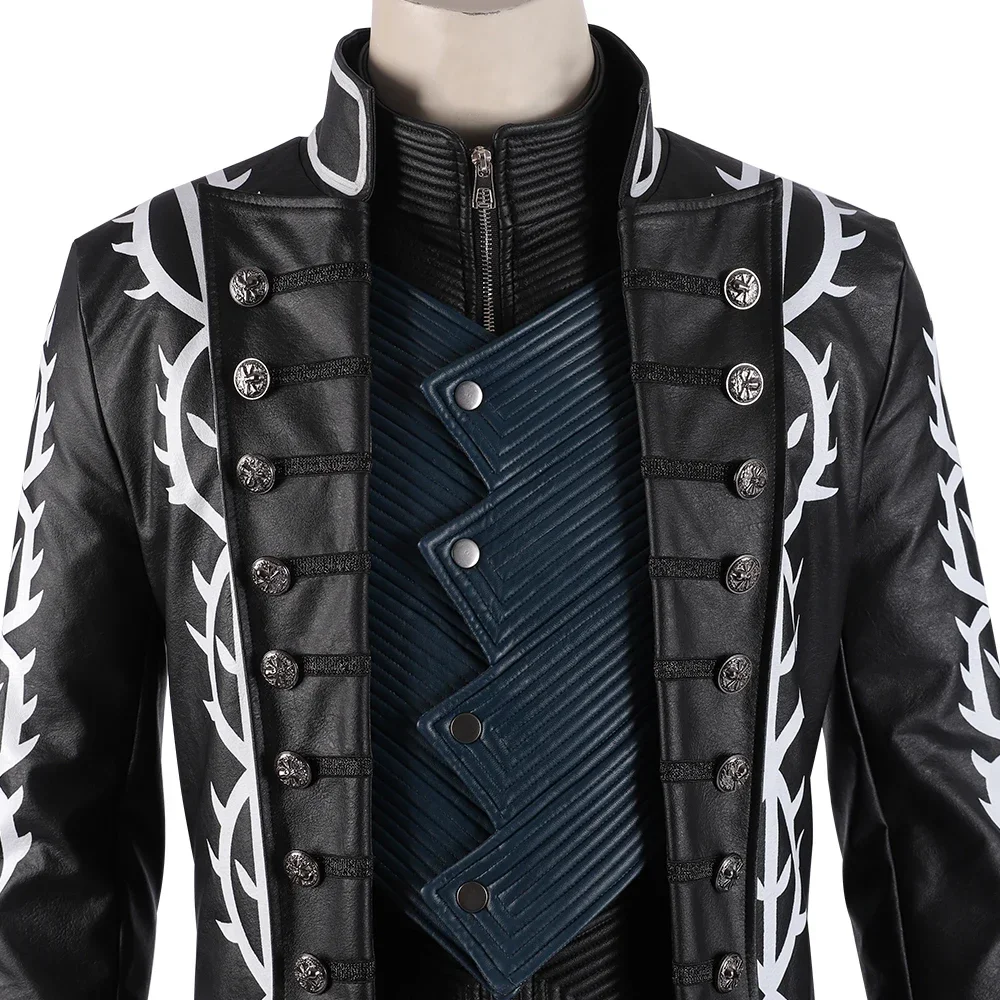 Game DMC 5 Vergil Cosplay Cost - Leather Work Vest recension och pris