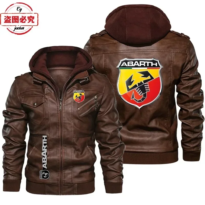 European Size Leather jacket A - Leather Work Jacket With Hood recension och pris