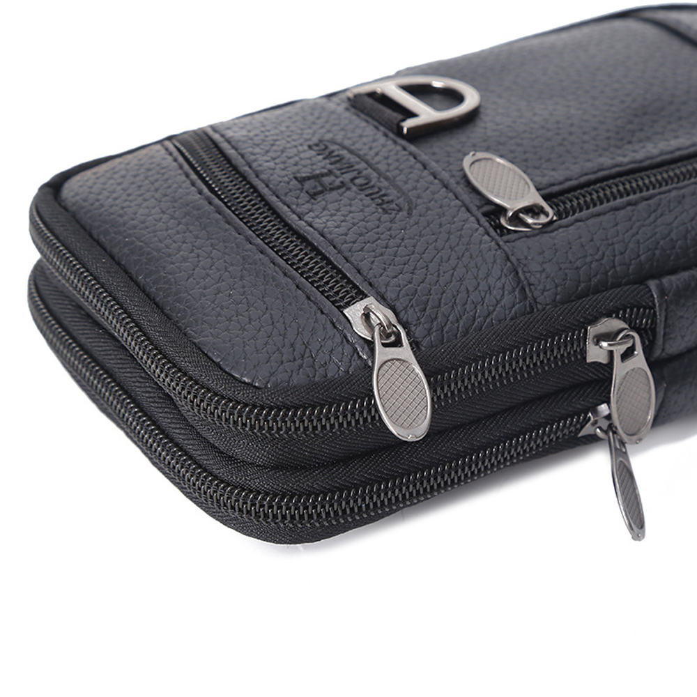 Men Waist Bag Mobile Phone Bag - Leatherwork Bag recension och pris
