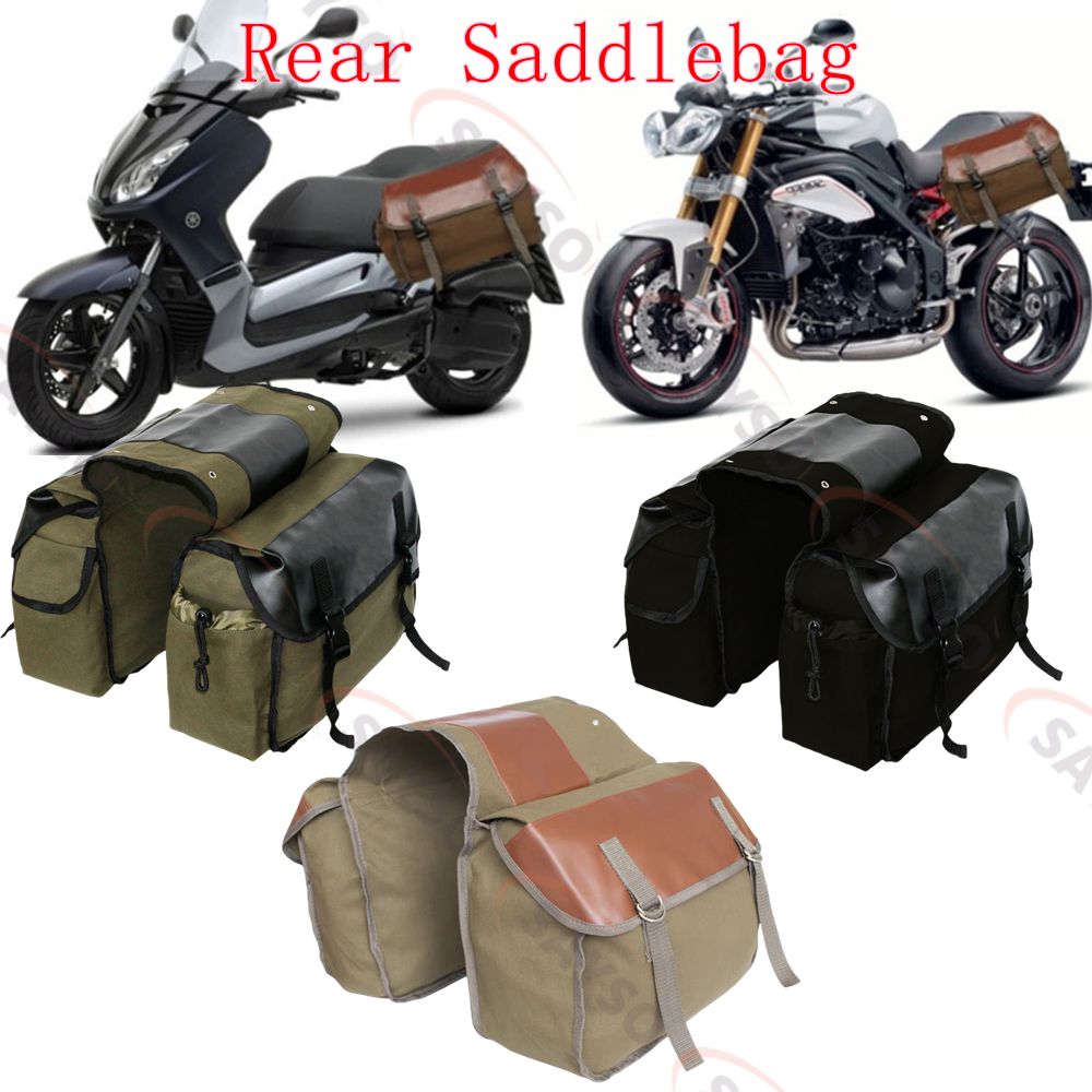 Canvas Leather Rear Saddlebag  - Leatherwork Bag recension och pris