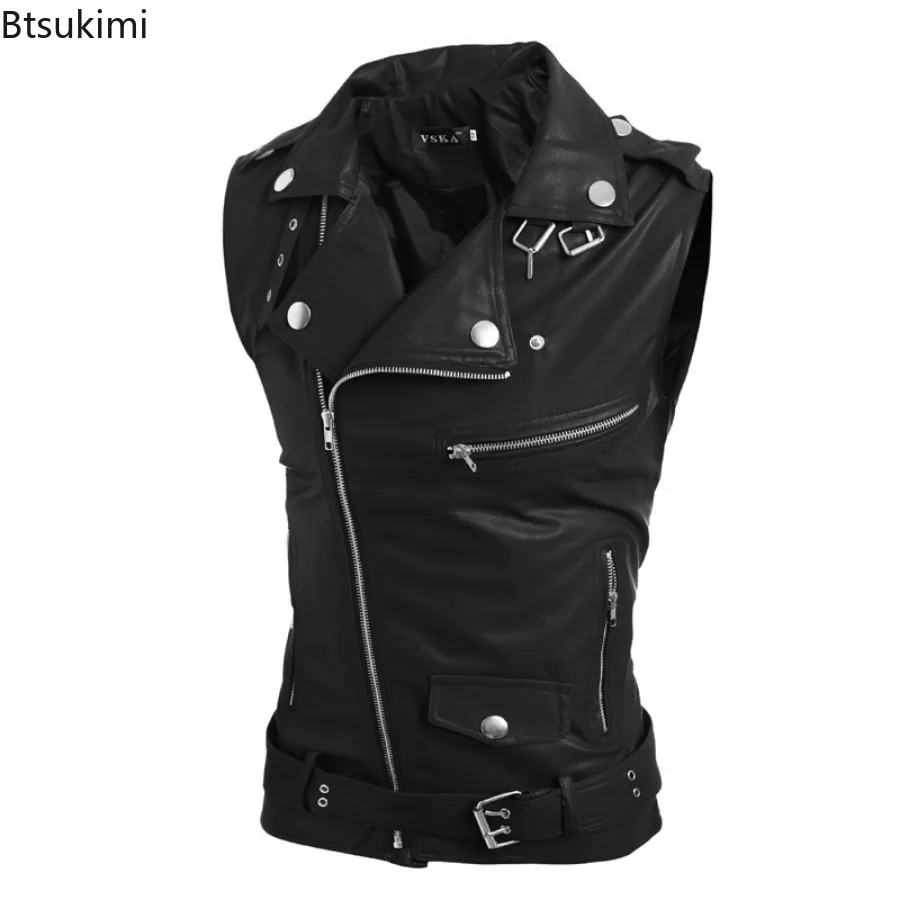 2026 Men's Casual PU Leather V - Leather Work Vest recension och pris