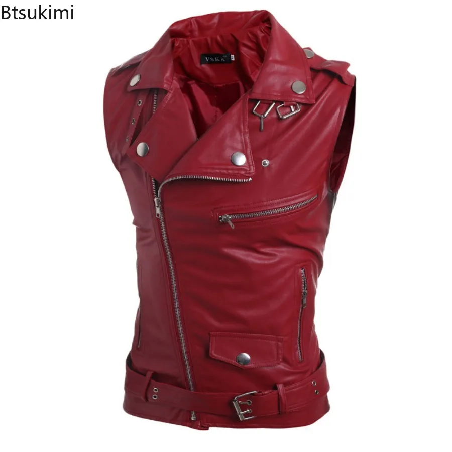 2026 Men's Casual PU Leather V - Leather Work Vest recension och pris