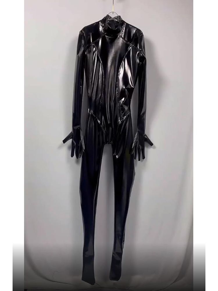Wet Look PVC Catsuit Shiny PU  - Leather Work Overalls recension och pris