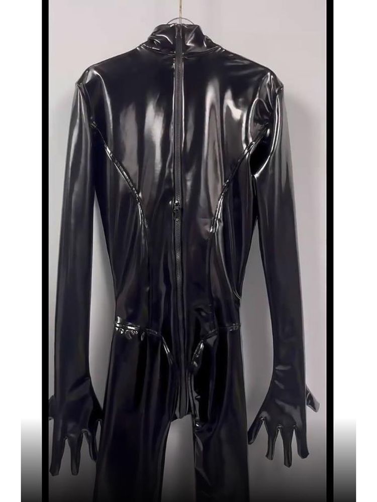Wet Look PVC Catsuit Shiny PU  - Leather Work Overalls recension och pris