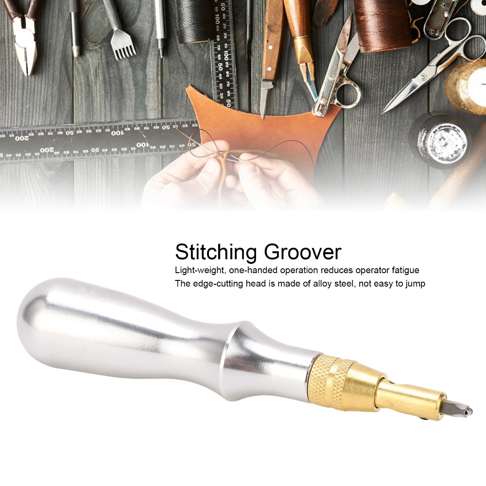 7pcs Aluminum Handle Stitching - Leatherwork Edge Beveler recension och pris