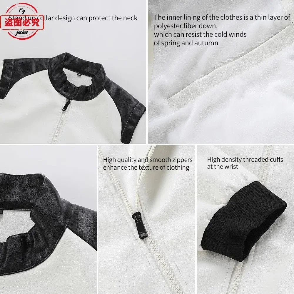 Ready to Race logo printed off - Leather Work Jacket With Hood recension och pris