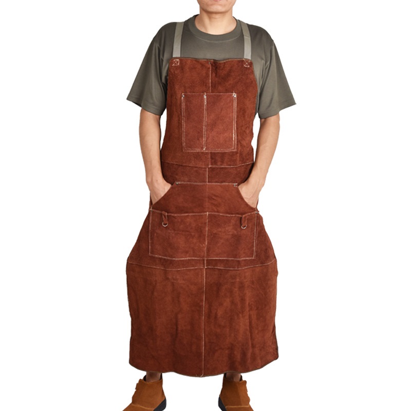 Cowhide Welding suit Apron Was - Leather Work Overalls recension och pris