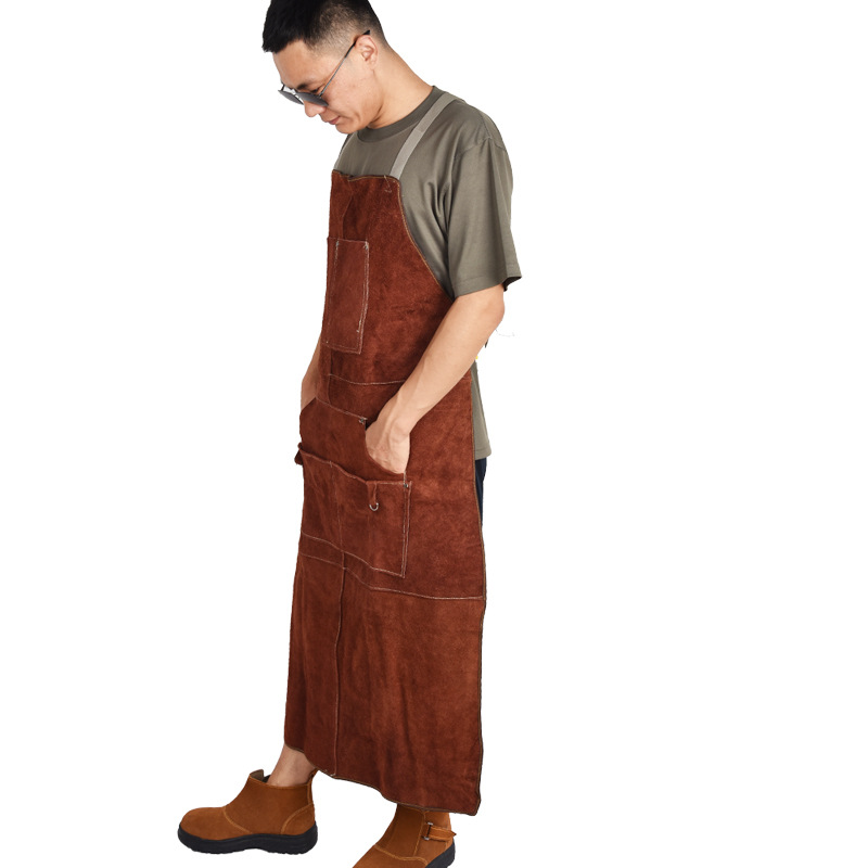 Cowhide Welding suit Apron Was - Leather Work Overalls recension och pris