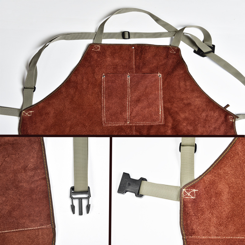 Cowhide Welding suit Apron Was - Leather Work Overalls recension och pris