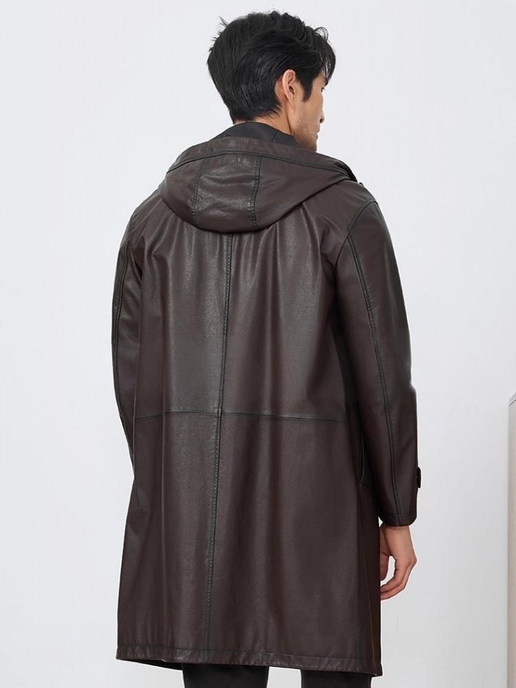 Fashion Mens Autum New Hooded  - Leather Work Jacket With Hood recension och pris