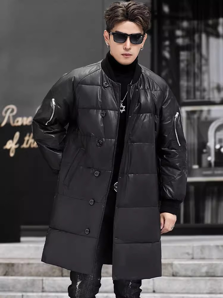 Winter New Men Hooded Long Gen - Leather Work Jacket With Hood recension och pris