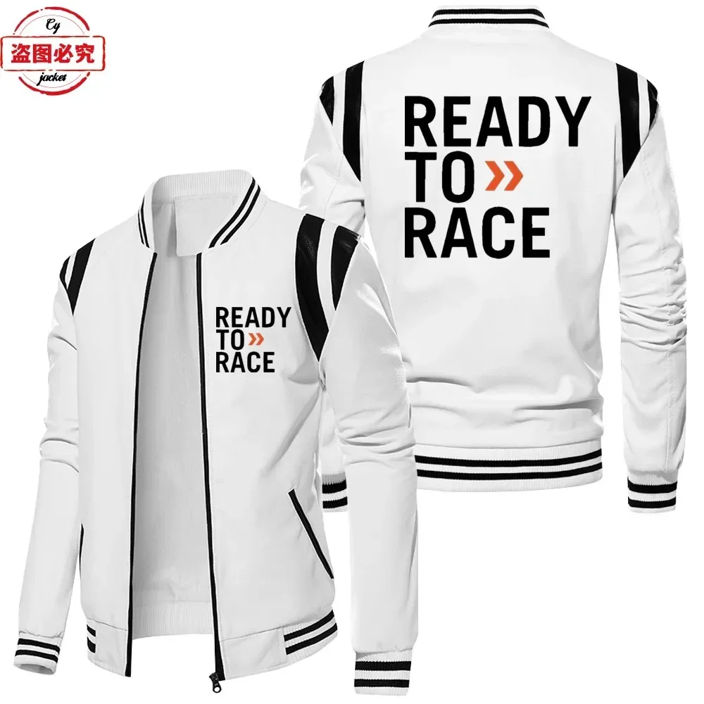 Ready To Race Logo Printed Off - Leather Work Jacket With Hood recension och pris