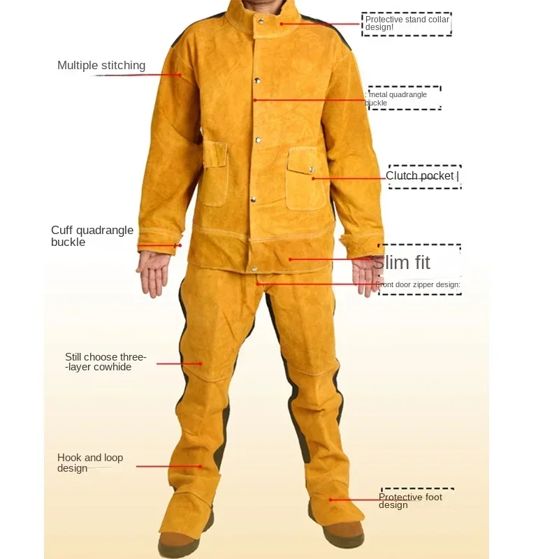 Workplace Safety Clothing Cowh - Leather Work Overalls recension och pris
