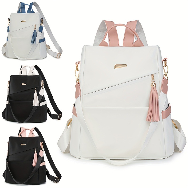Fashionable Soft Leather Anti  - Leather Work Womens Backpack recension och pris