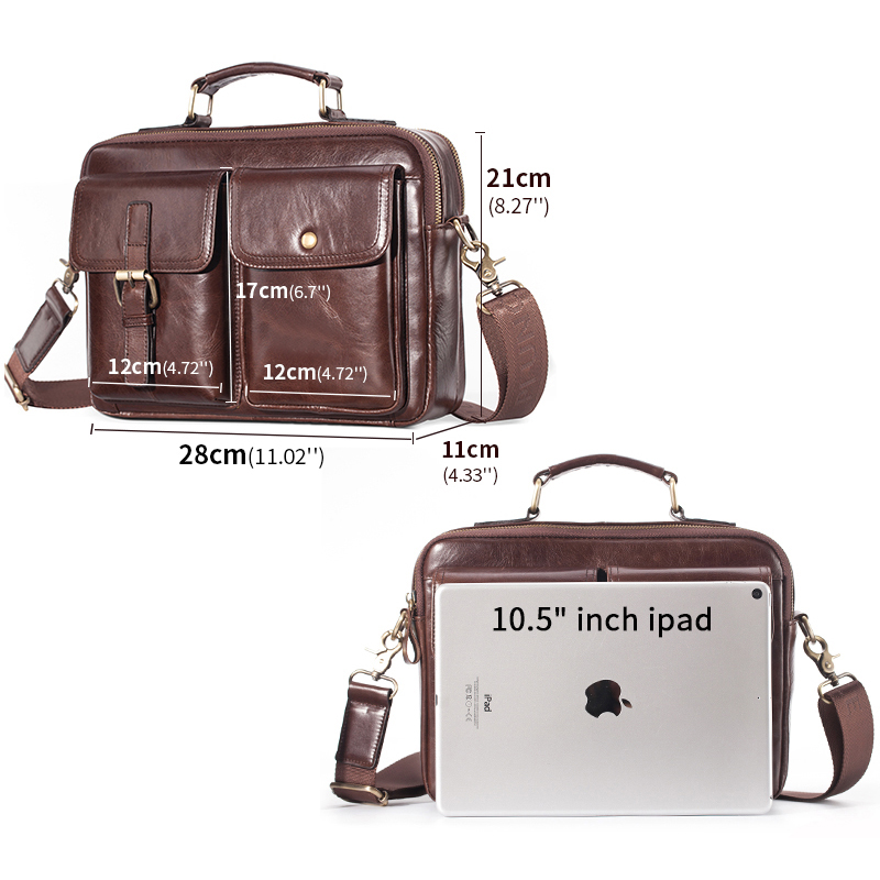 Brand New Cowhide Leather Mess - Leatherwork Bag recension och pris