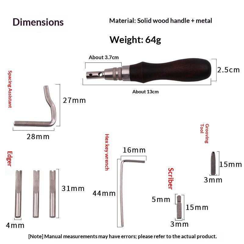 7 In 1 Leather GrooverTool,Pro - Leatherwork Edge Beveler recension och pris