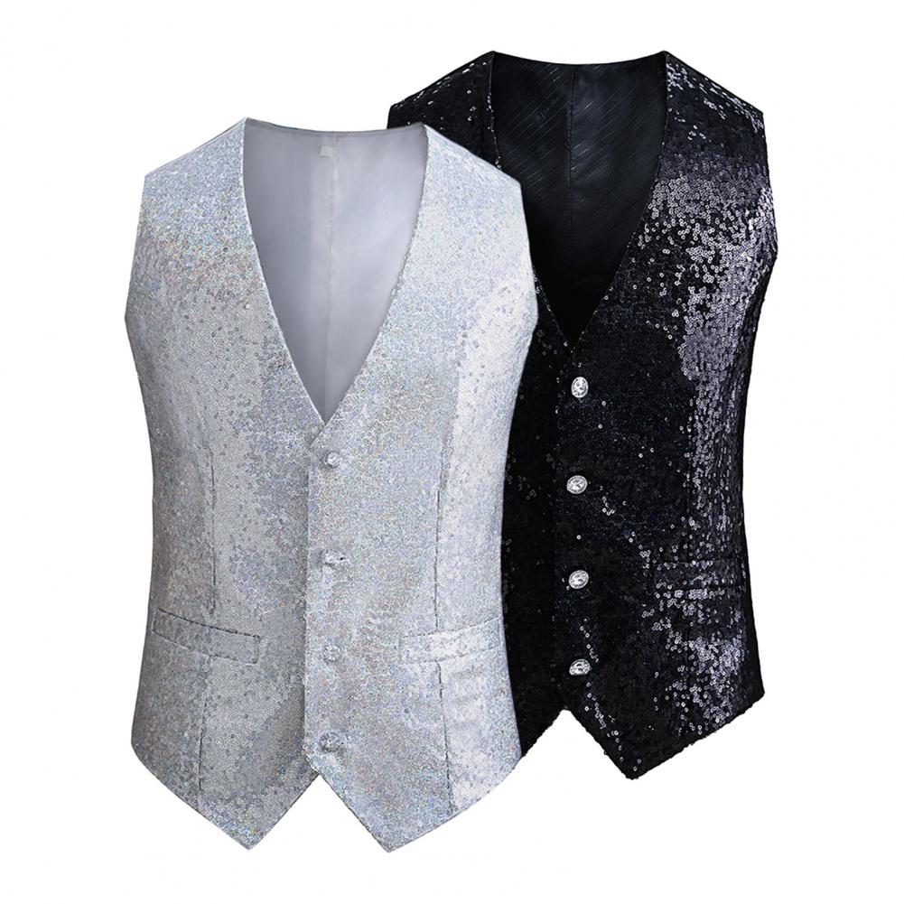 Mens Suit Vests Sequined Tank  - Leather Work Vest recension och pris