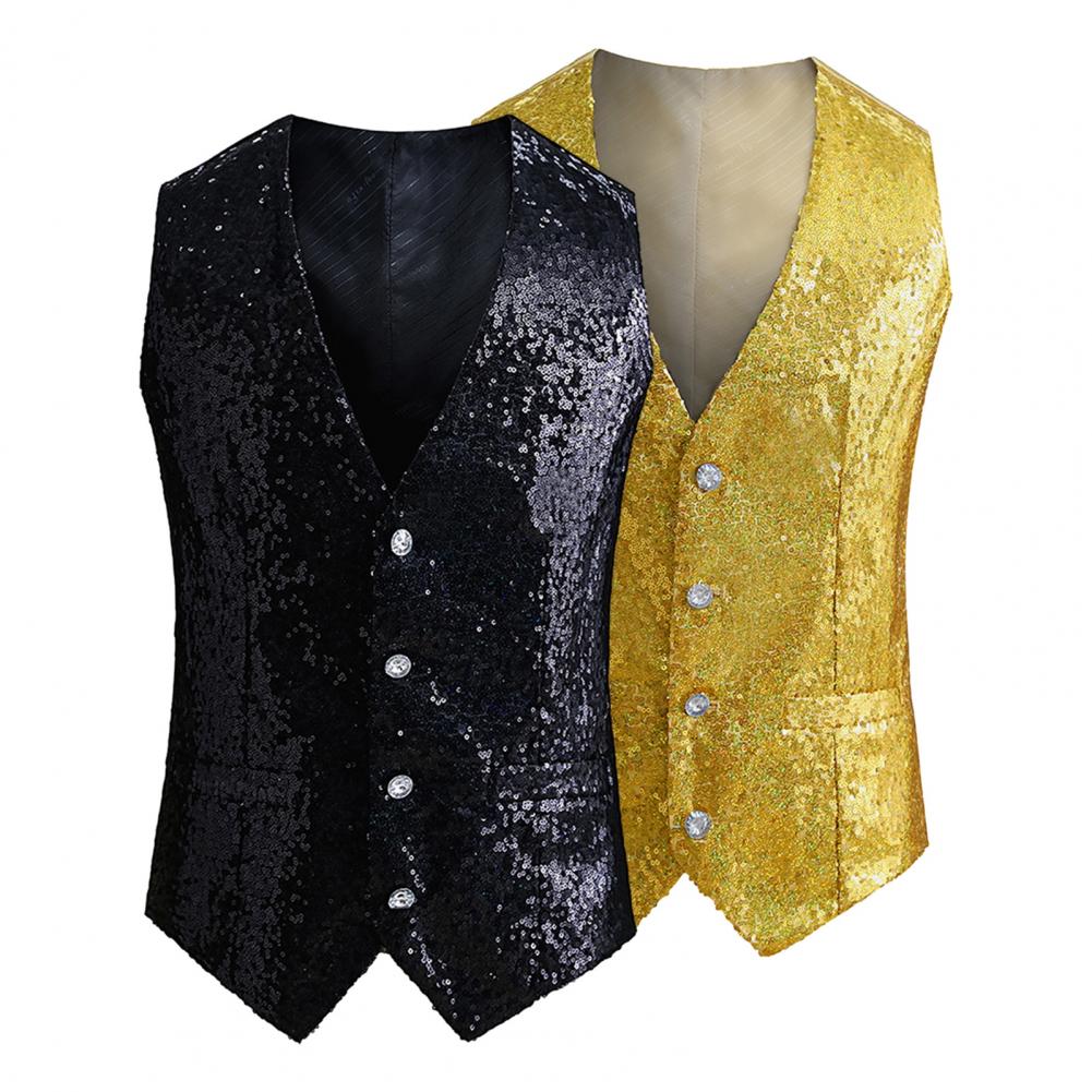 Mens Suit Vests Sequined Tank  - Leather Work Vest recension och pris