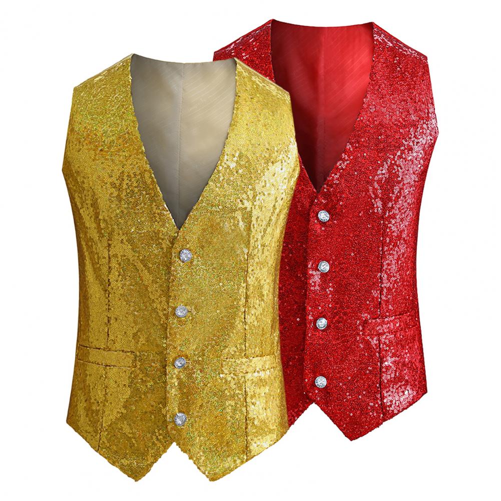 Mens Suit Vests Sequined Tank  - Leather Work Vest recension och pris