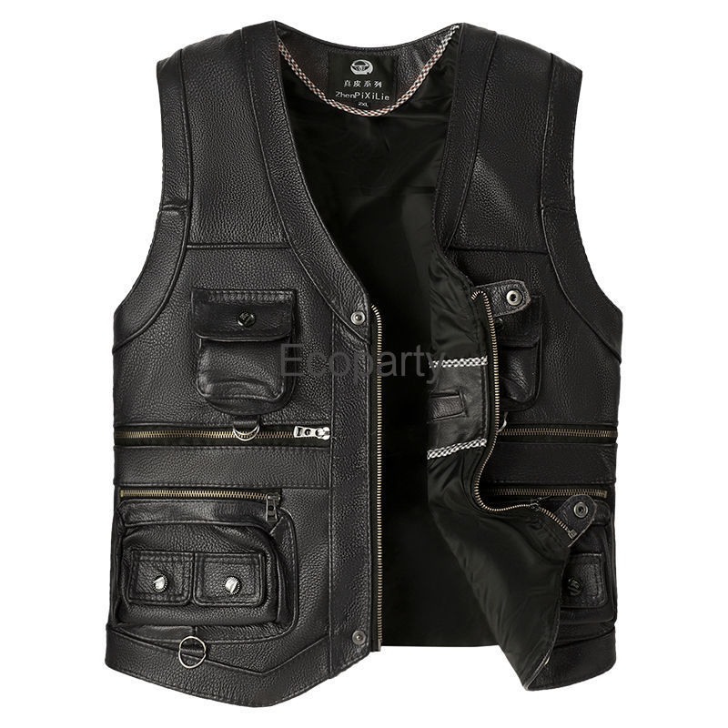 2024 Autumn Winter Leather Ves - Leather Work Vest recension och pris
