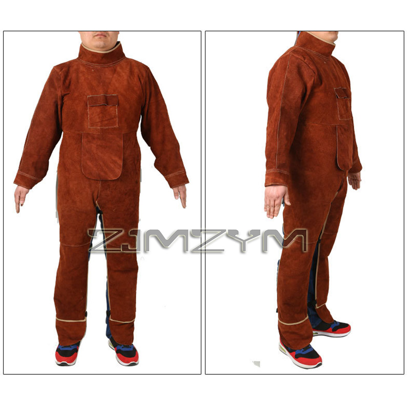 Cowhide Leather Welding Suit W - Leather Work Overalls recension och pris