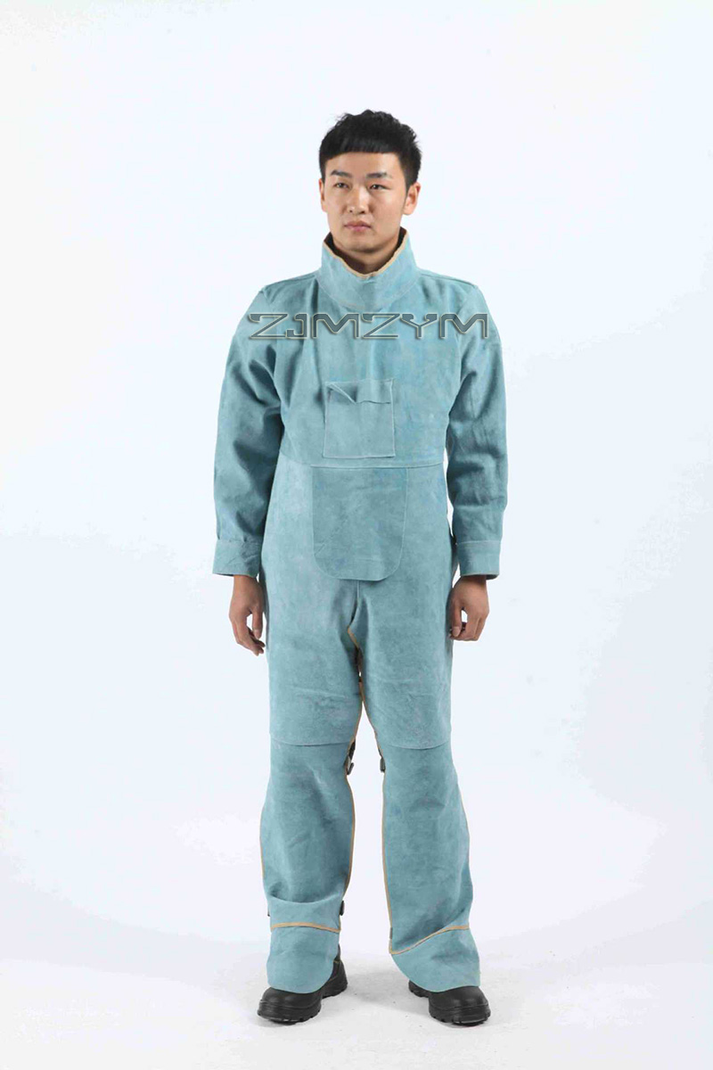Cowhide Leather Welding Suit W - Leather Work Overalls recension och pris