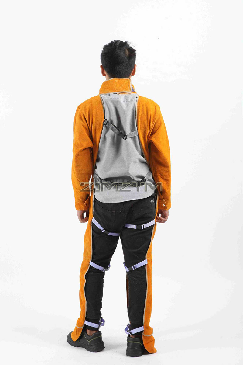 Cowhide Leather Welding Suit W - Leather Work Overalls recension och pris
