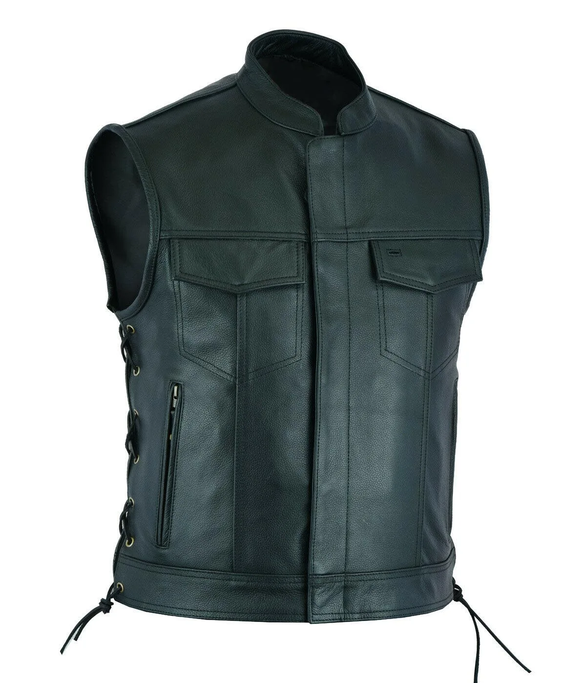 Vest Leather Punk Fashion Casu - Leather Work Vest recension och pris