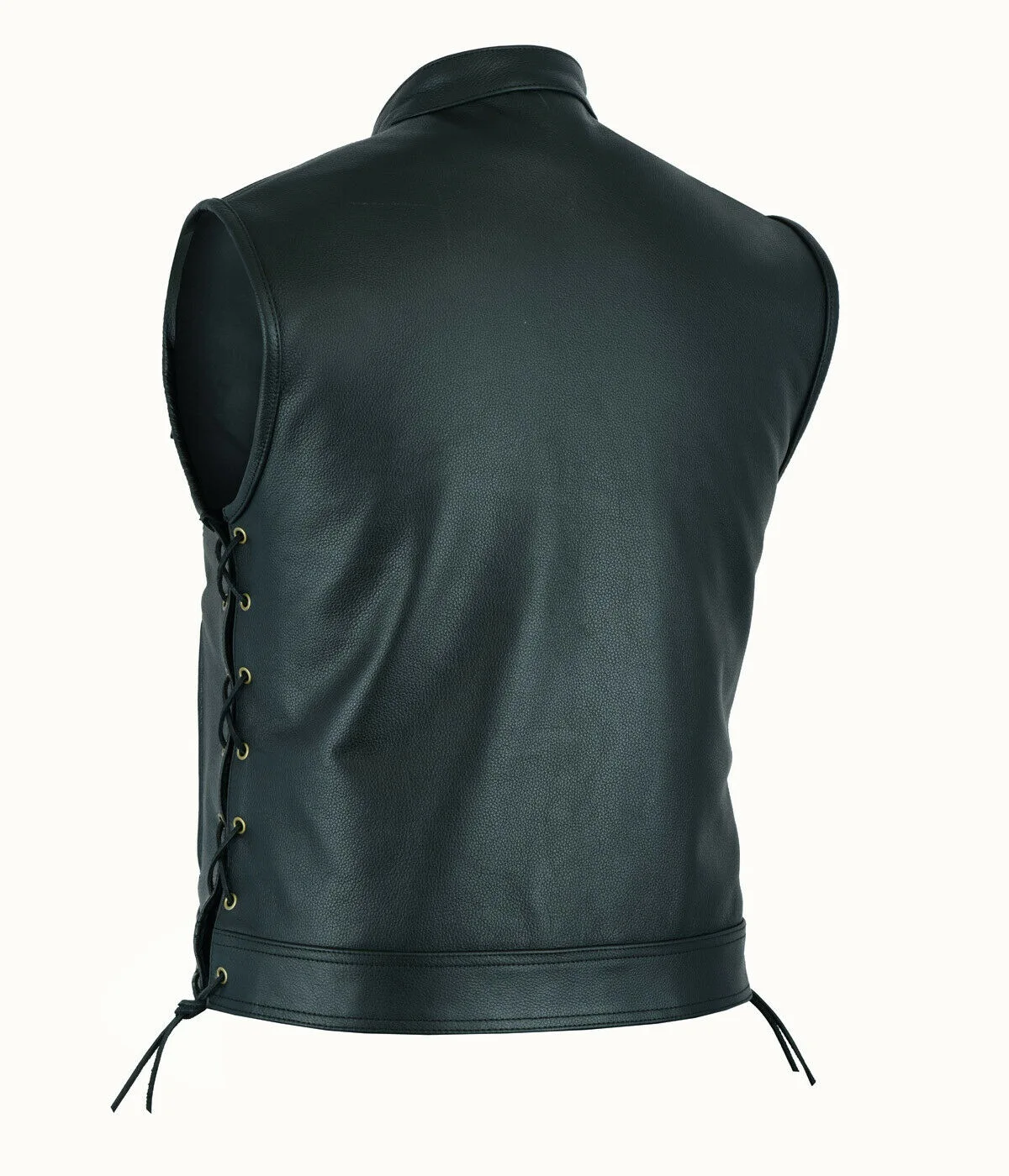 Vest Leather Punk Fashion Casu - Leather Work Vest recension och pris