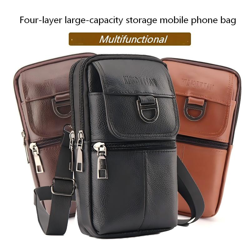 Men's Leather Waist Bag - Larg - Leatherwork Bag recension och pris