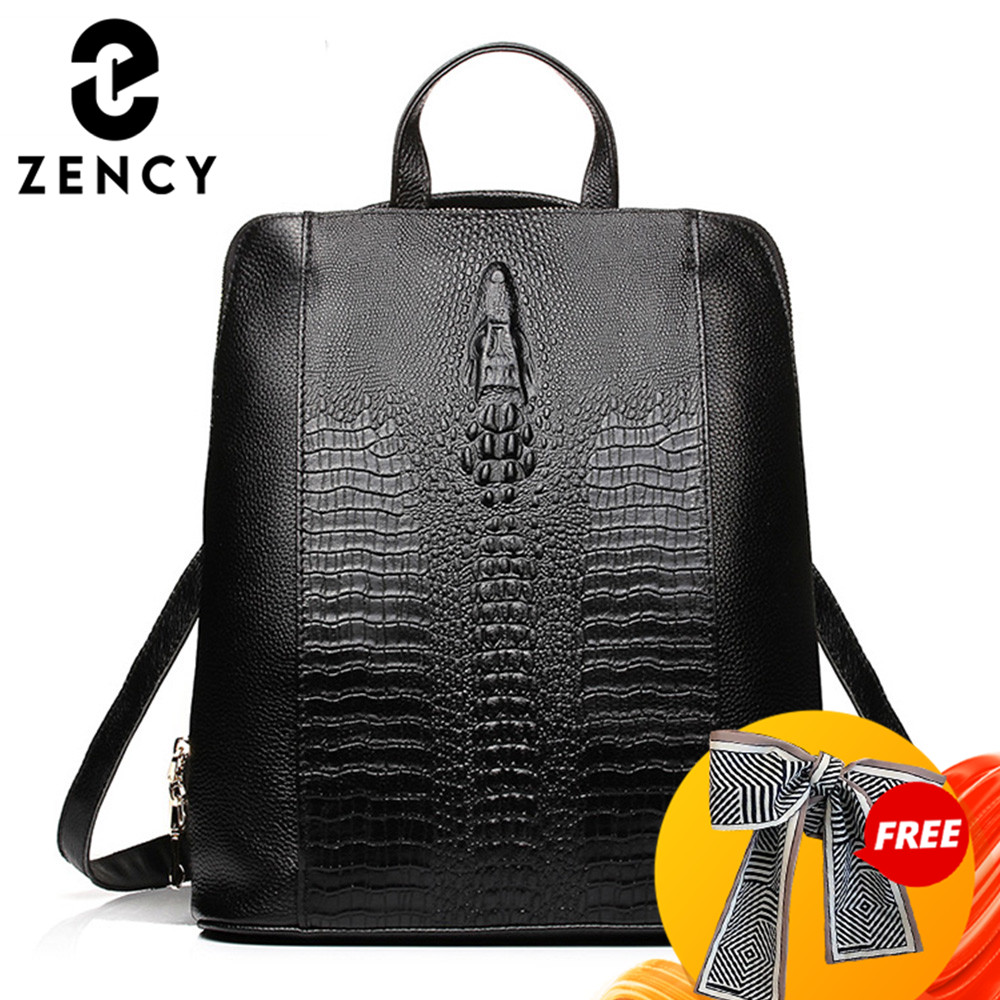 Zency Women's Crocodile Leathe - Leatherwork Bag recension och pris