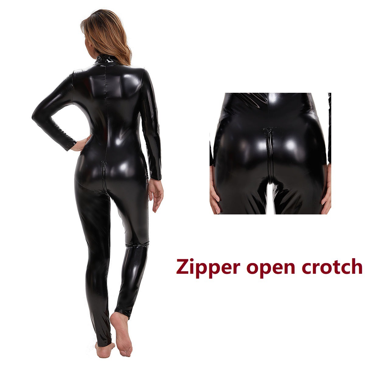 Women's Catsuit Metallic Full  - Leather Work Overalls recension och pris