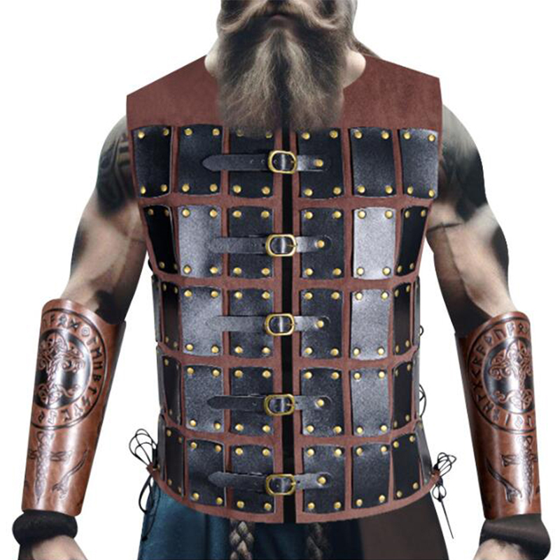 Medieval Viking Pirate Knight  - Leather Work Vest recension och pris