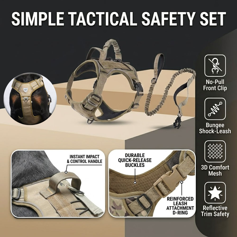 Tactical Dog Harness No Pull A - Leather Work Vest For Men recension och pris