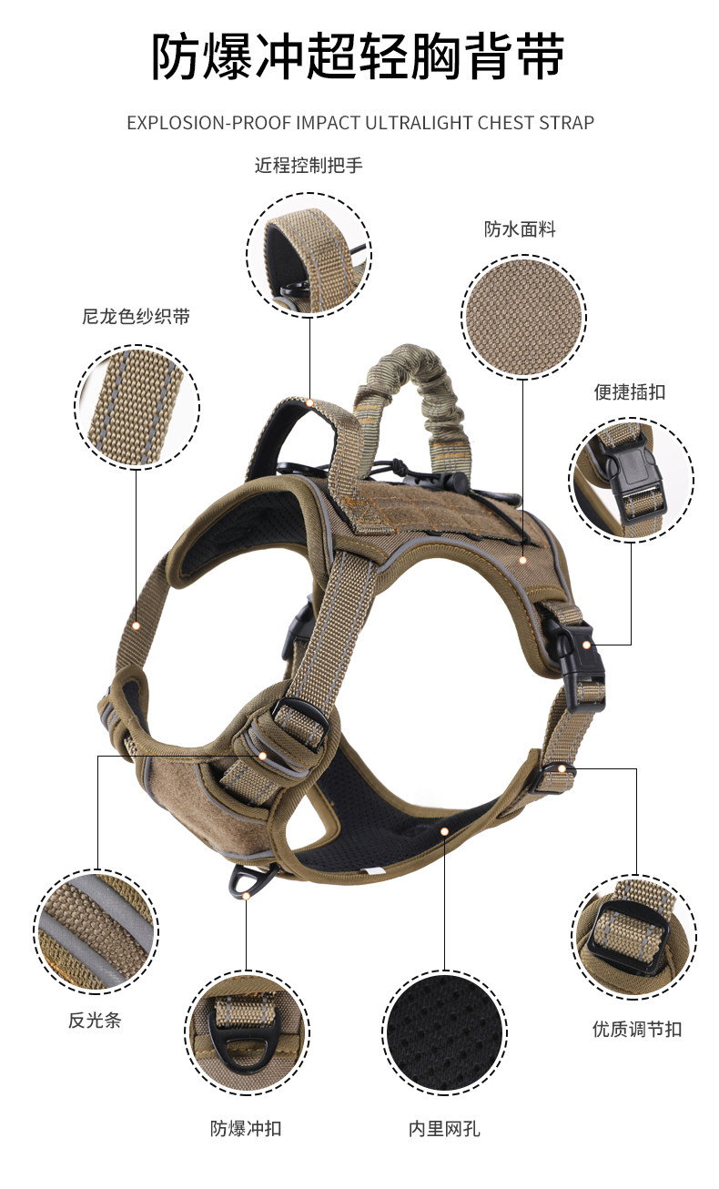 Tactical Dog Harness No Pull A - Leather Work Vest For Men recension och pris
